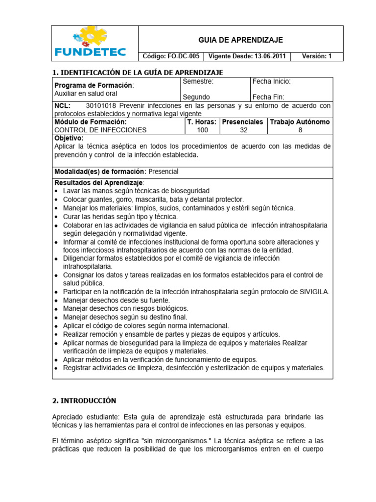 Control De Infecciones Pdf Infección Adquirida En El Hospital