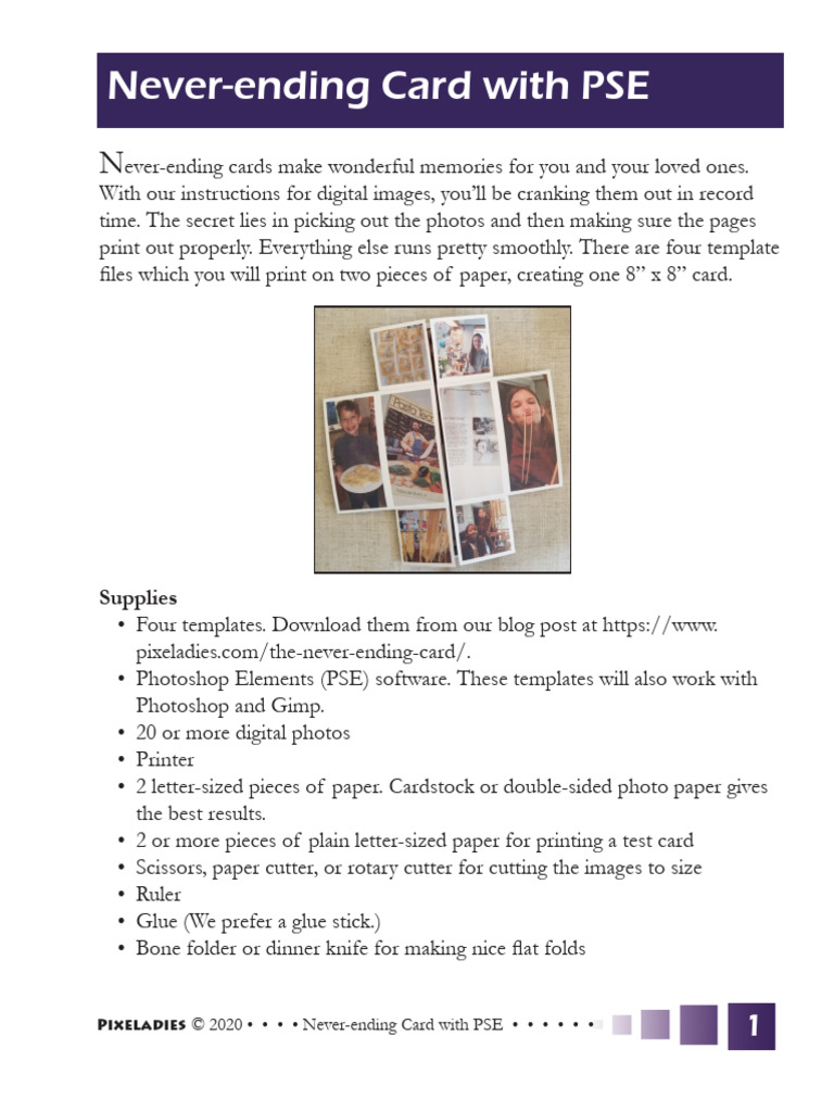 Neverending Card PDF Adobe Photoshop Printer (Computing)