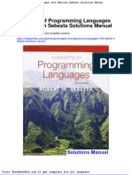 Concepts of Programming Languages 10th Edition Sebesta Solutions Manual