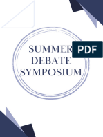 Summer Debate Symposium Guidelines