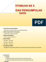 Pertemuan 5 Definisi Pengumpulan Data