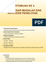 Pertemuan 4 Per. Masalah Dan Hipotesis