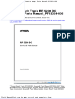 Crown Reach Truck RR 5200 DC Service Parts Manual Pf13364 006