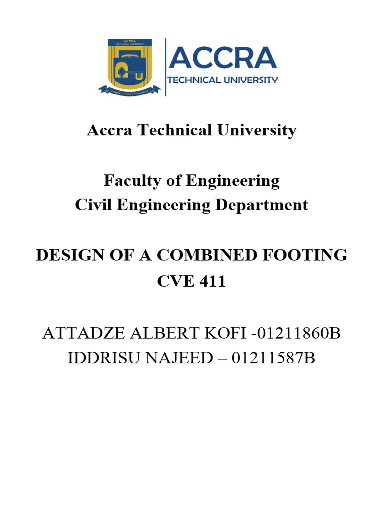Combined Footing Design PDF Deep Foundation Foundation (Engineering)