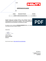 CA-CW106451-MAT-081 Certificado de Calidad Ladrillos Cortafuego - 2023