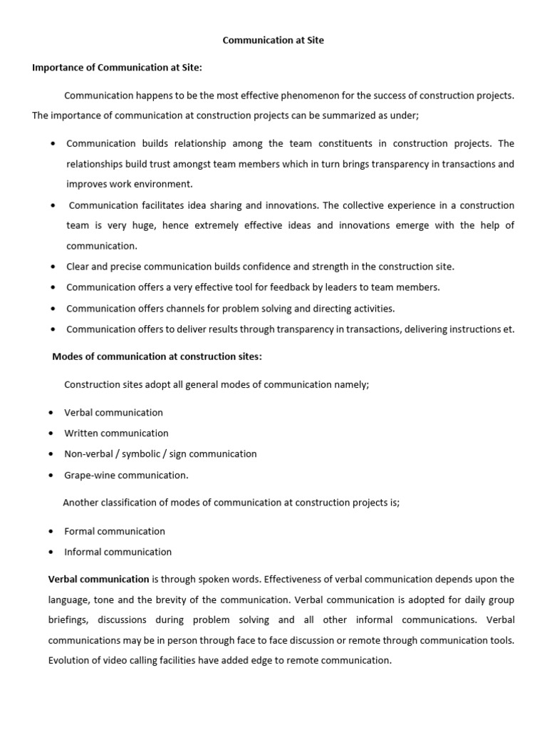 Effective Communication in Construction | PDF | Communication | Cognition