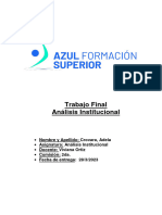 Trabajo Final Analisis Institucional, Crovara Adela