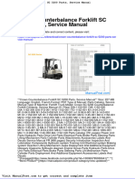 Crown Counterbalance Forklift SC 5200 Parts Service Manual