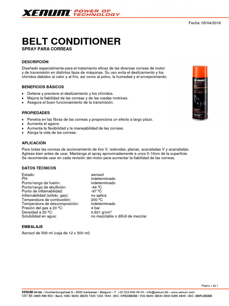 beltconditioner_es_tds PDF