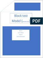 B1, Block Test Model (Answer Key) This