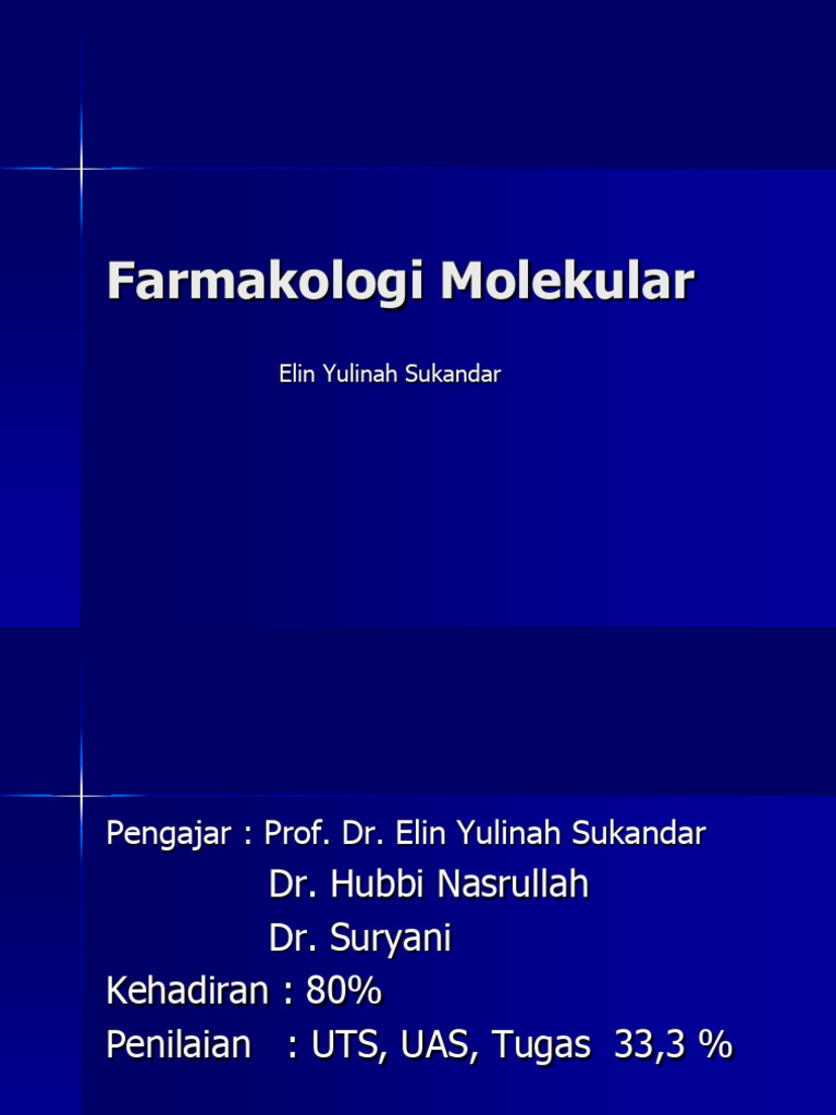 Farmakologi Molekular pendahuluan2023 | PDF