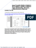 Doosan Dielsel Forklift d50s 5 d60s 5 d70s 5 d80s 5 d90s 5 g50s 5 g60s 5 g70s 5 Electric Schematic Service Operaton Maintenance Manual Cd4271e 05