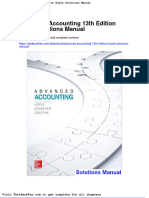 Advanced Accounting 13th Edition Hoyle Solutions Manual