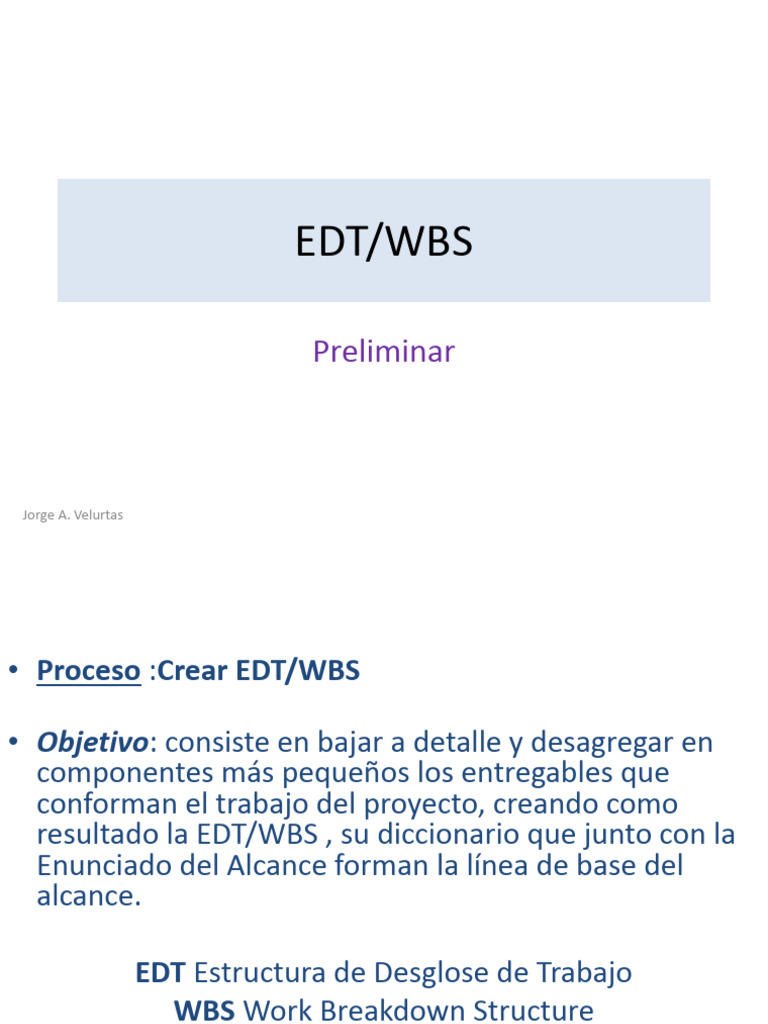 Edt WBS | PDF | Business | Ingeniería de software