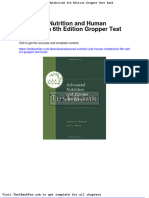 Advanced Nutrition and Human Metabolism 6th Edition Gropper Test Bank