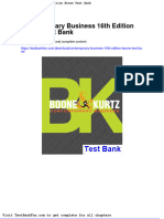 Contemporary Business 16th Edition Boone Test Bank