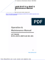 Daewoo Forklift b15t 5 To b20t 5 Operation Maintenance Manual Sb2340e02