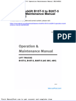 Daewoo Forklift b15t 5 to b20t 5 Operation Maintenance Manual Sb2340e02