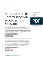 Kathrein Mobile Communication - Now Part of Ericsson: Read More at