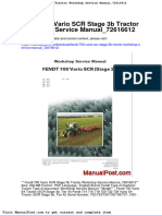 Fendt 700 Vario SCR Stage 3b Tractor Workshop Service Manual 72616612