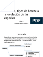 Herencia, Tipos de Herencia y Evolucion de Las Especies