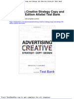 Advertising Creative Strategy Copy and Design 4th Edition Altstiel Test Bank