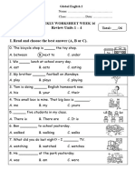 Weekly Worksheet