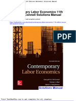 Contemporary Labor Economics 11th Edition Mcconnell Solutions Manual