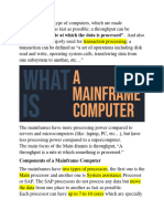 Mainframes Are A Type of Computers