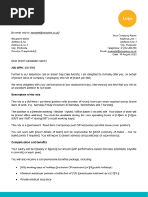Job Offer Letter Template