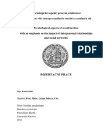 Psychologické Aspekty Procesu Akulturace S Akcentem Na Vliv Interpersonálních Vztahů A Sociálních Sítí