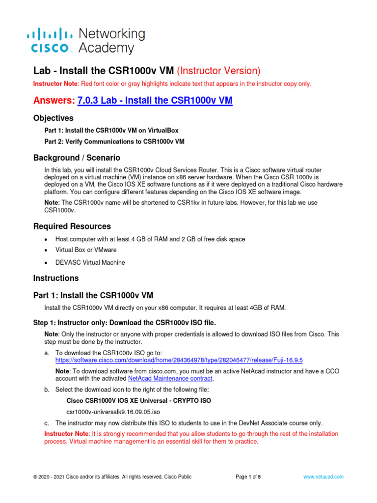 CSR1000v VM Installation Guide | PDF | Virtual Machine | Ip Address