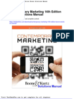 Contemporary Marketing 16th Edition Boone Solutions Manual
