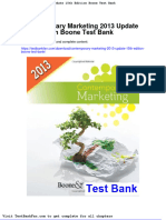 Contemporary Marketing 2013 Update 15th Edition Boone Test Bank