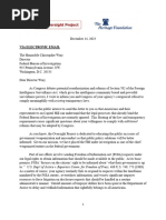 Heritage Letter To FBI Director