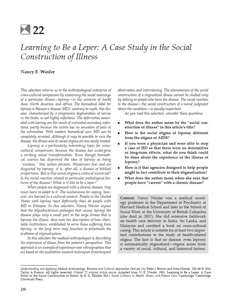 Social Stigma of Leprosy Across Cultures | PDF | Self-Improvement