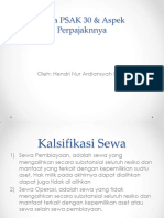 Sewa PSAK 30 & Aspek Perpajaknnya: Oleh: Hendri Nur Ardiansyah M.Ak