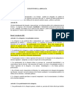 Medios Alternativos Resolución de Conflictos - Estatuto de La Abogacía y Código Deontológico