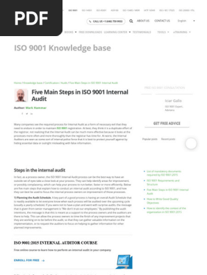 ISO 9001 Internal Audit_ 5 main steps to make it more effective