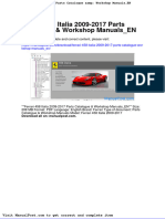 Ferrari 458 Italia 2009 2017 Parts Catalogue Workshop Manuals en