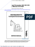 Gehl Compact Excavator 253 303 353 373 Service Manual 918148a