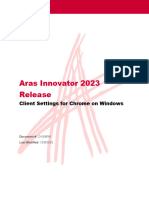 Aras Innovator 2023 Release Client Settings For Chrome