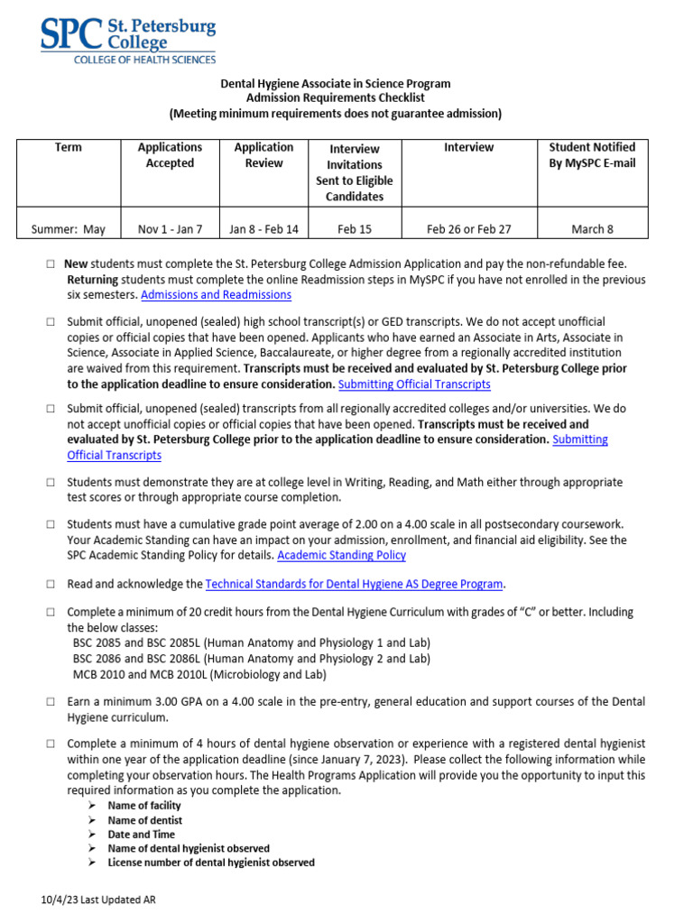 Dental ASGuide | PDF | University And College Admission | Dental Hygienist