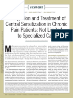 Recognition and Treatment of Central Sensitization in Chronic Pain Patient