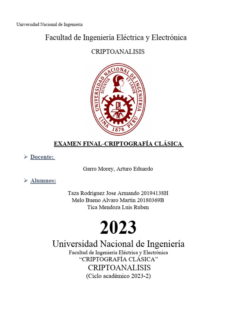 Ee469n Criptoanalisis Descargar Gratis Pdf Criptografía
