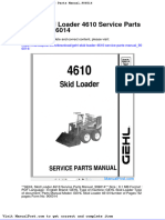Gehl Skid Loader 4610 Service Parts Manual 906014