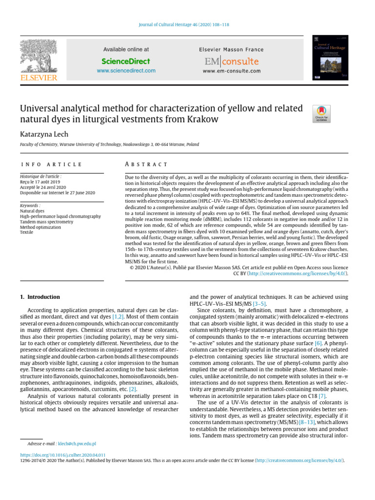 Universal Analytical Method For Characterization of Yello - 2020 ...