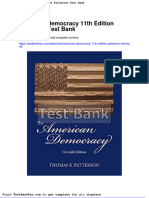 American Democracy 11th Edition Patterson Test Bank