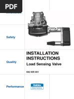 Installation Instructions: Load Sensing Valve