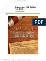 American Government 13th Edition Volkomer Test Bank